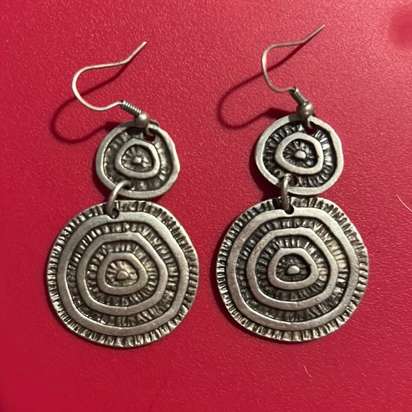 Silver Dangle Earrings - Picture 1 of 2